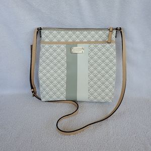 Kate spade white and grey logo crossbody bag